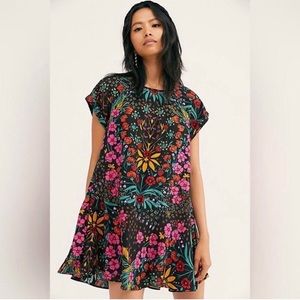 Free People Strawberry Fields Mini Dress, slouchy oversized flowy festival